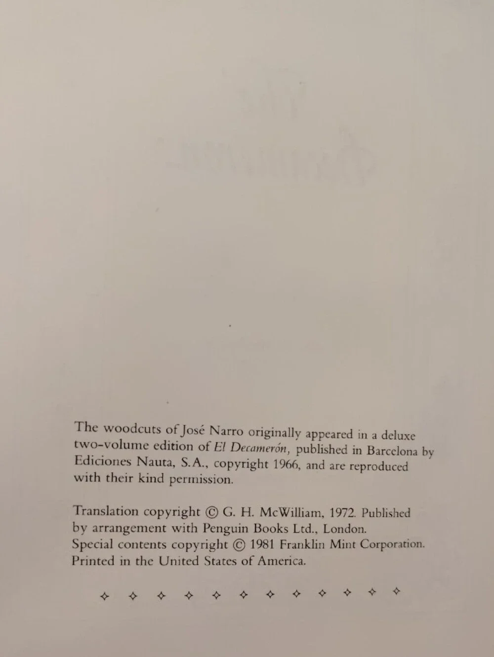 Vintage Book The Decameronby Giovanni Boccaccio